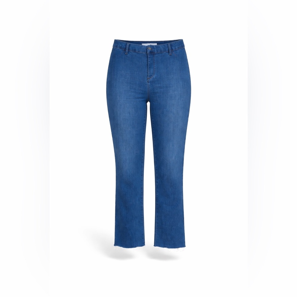 Frank & Eileen Kinsale Crop Jeans 12 Raw Hem Stretch Denim